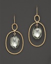 Rosecut green amethyst adds rich sparkle to links of 14K yellow gold. By Nancy B.