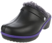 Crocs Cheerful Christy Fuzzy Clog (Toddler/Little Kid),Black/Graphite,11 M US Little Kid