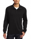 Calvin Klein Sportswear Men's Long Sleeve Mock Neck Liquid Cotton Rib Knit Shirt