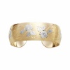 14k Yellow Gold Filled Hand Engraved Cuff Bracelet