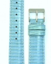 Ladies' Genuine Lizard Watchband Aqua 18mm Watch Band