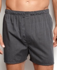 A four-pack wardrobe of classic boxer shorts from Alfani, made with the quality cotton blends and classic patterns usually found in the dress shirt department.