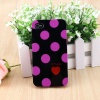 HOTER® Muliti Color Heart Large Polka Dots Design iPhone 4 Case - Purple