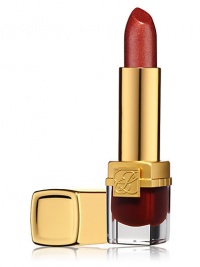 Magnificent color. Sheer brilliance. Color that looks and feels so incredible, it leaves your lips wanting more. 2 seductive finishes: Sheer, crystal creme and brilliant, crystal shimmer. Exclusive True Vision technology, provides maximum color impact, dimension and wear.The lipstick is enriched with lip-loving ingredients that leave lips soft and creamy smooth. In a spectrum of shades, from sublime to vivid. Designed by Tom Pecheux, Creative Makeup Director, Estée Lauder. 