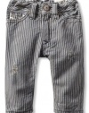 Diesel Baby-Boys Infant Safado Railroad Stripe Jean, Indigo, 3 Months