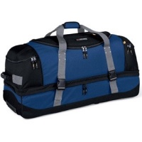 High Sierra 36-Inch Drop-Bottom Wheeled Duffel (Nightfall Blue/Black)