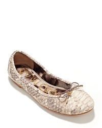 In snakeskin embossed leather, Sam Edelman's Felicia flats offer a high-style alternative to heels.