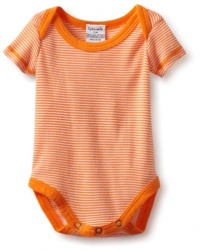 Splendid Littles Unisex-Baby Newborn Always Mini Striped Onesie, Poppy, 3-6 Months