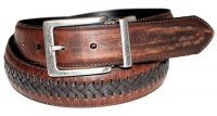 Columbia Men's 35mm Genuine Reversible Leather Laced Belt,Brown/Black,34