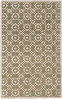 Area Rug 5x8 Rectangle Transitional Sage-Green Color - Surya Goa Rug from RugPal