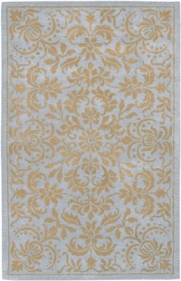 Area Rug 5x8 Rectangle Transitional Pale Blue Color - Surya Bombay Rug from RugPal