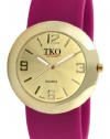 TKO ORLOGI Women's TK614-GWN Gold Slap Metal Wine Watch