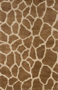 Area Rug 8x11 Rectangle Animal Inspirations Giraffe Color - Momeni Serengeti Rug from RugPal