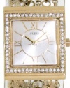 GUESS U0140L2 Yellow Gold-Tone Embellished Bracelet Watch