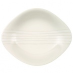 Dune Lines is among the exceptional new dinnerware designs presented by Villeroy & Boch that takes shape to a new dimension. Not quite oval, the subtle contours of the sensuous, organic form were inspired by nature's own creation of sand dunes and those voluptuous mounds that arise in the desert. Adding definition and visual interest to the individual pieces is relief detailing of wavy striping.