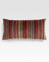 Richly striped in a sophisticated palette that's quintessential Missoni, this shapely pillow is done in plush velvet and makes a luxurious accent.Zip-off coverViscose/cottonDown/feather fill16L X 12HDry cleanMade in Italy