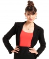 BCX nails polished style with this long sleeve, notch collar blazer!