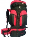 CUSCUS Internal Frame Hiking Travel Backpack 88L 6200ci Camping Journey Red