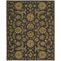 India House IH83 Rectangle Rug, Charcoal, 8-Feet by 10.6-Feet