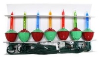 Indoor/Outdoor Bubble Light Set In Traditional Red/Green Combo