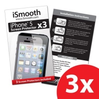 iSmooth iPhone 5 Screen Protector - (3 Pack) - NEW UPDATED VERSION: Precision Cutouts and Precision Fit