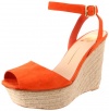 Dolce Vita Women's Olly Espadrille,Orange/Red Suede,8.5 M US