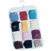 Household Essentials Hanging Clear Vinyl 12-Pocket Stocking Organizer