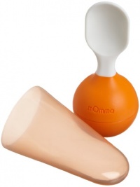 Lansinoh mOmma Mealtime Soft Spoon, Orange