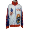 Ed Hardy Mens Country Track Jacket with Stones - Blue