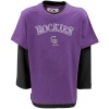 MLB Majestic Colorado Rockies Preschool Layered Long Sleeve T-Shirt - Purple