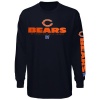 NFL Chicago Bears Primary Receiver II Long Sleeve T-Shirt - Navy Blue