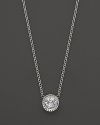 Elegant diamond pendant in 14K. white gold.