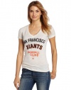 MLB San Francisco Giants City Pretty Short Sleeve Deep V-Neck Confetti Flecked Tee Women's