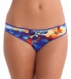 OnGossamer Women's Printed Mesh Hip Thong Panty, Tropical Getaway, M/L