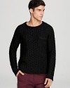 Saturdays Surf NYC Cable Knit Crewneck Sweater