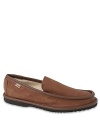 A distinctive slipper in classic leather lends rugged charm to your morning routine and weekend lounging.