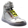 Diesel Women's DS 00YG13 PS193 H1575 Flashy W Silver/White Lace up Hightop Sneakers