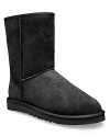 The signature pull-on boot from UGG® in soft sheepskin with suede heel guard.