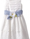 Bloome Girls 7-16 Tiered Eyelet Dress, White, 7