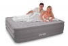 Intex Queen Supreme Pillow Top Ultra Plush Deluxe AirBed Guest Mattress Gray