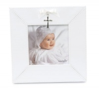 Mud Pie Baby Classic Keepsakes Cross Charm Photo Frame, White