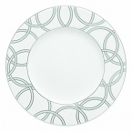 With platinum circles that represent the circles of life, the new Halo dinnerware pattern is the perfect choice for today's modern bride. Fresh in design, Halo brings the elegance of platinum on beautiful bright white bone china that is both graceful and contemporary.