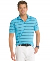 Game on! You'll be geared up for a good time in this stylishly striped performance polo shirt from Izod.