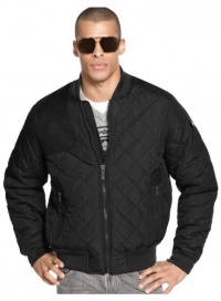 Sean John Nylon Men's Quilted Hunting Bomber Jacket Black Size L