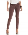 Shift your denim focus from basic blue jeans to Levi's 535 denim leggings in a faded brown wash.