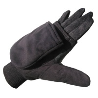 Heat Factory Pop-Top Mittens with Glove Liner for use with Heat Factory Hand Warmers, Black, Large