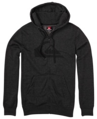 When it's too cold to hang ten, hang out in this cozy Quiksilver fleece hoodie.