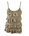 INC International Concepts Petite Sequin Nostalgia Tiered Tank Top