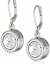 T Tahari Silver-Tone and Crystal Drop Earrings