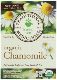 Traditional Medicinals Organic, Chamomile, 16-Count Boxes (Pack of 6)